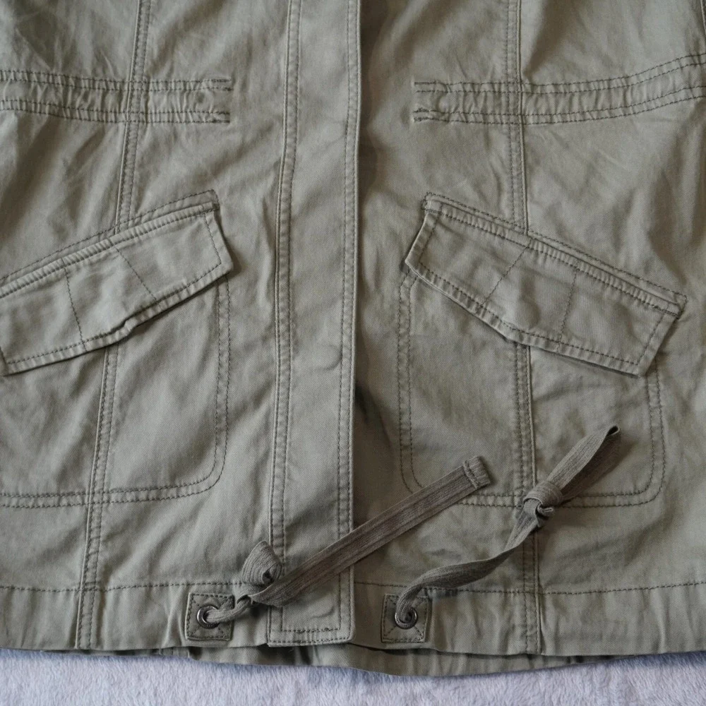 Vintage‎ Abercrombie & Fitch Field Jacket Large Army Green Military Utility